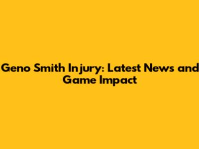 Geno Smith Injury: Latest News and Game Impact