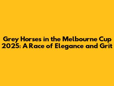 Grey Horses in the Melbourne Cup 2025: A Race of Elegance and Grit