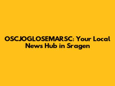 OSCJOGLOSEMARSC: Your Local News Hub in Sragen