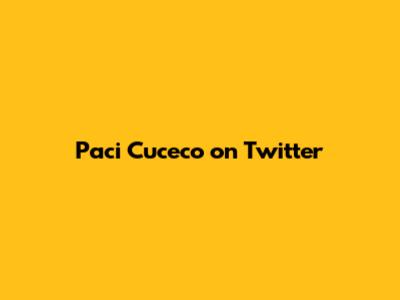 Paci Cuceco on Twitter