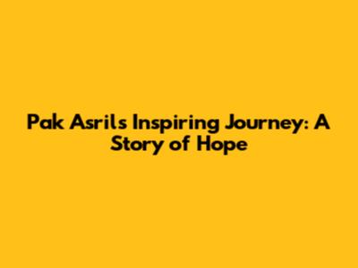 Pak Asril's Inspiring Journey: A Story of Hope