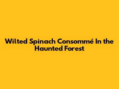 Wilted Spinach Consommé In the Haunted Forest